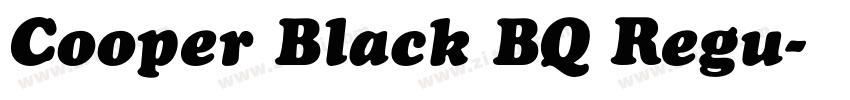 Cooper Black BQ Regu字体转换